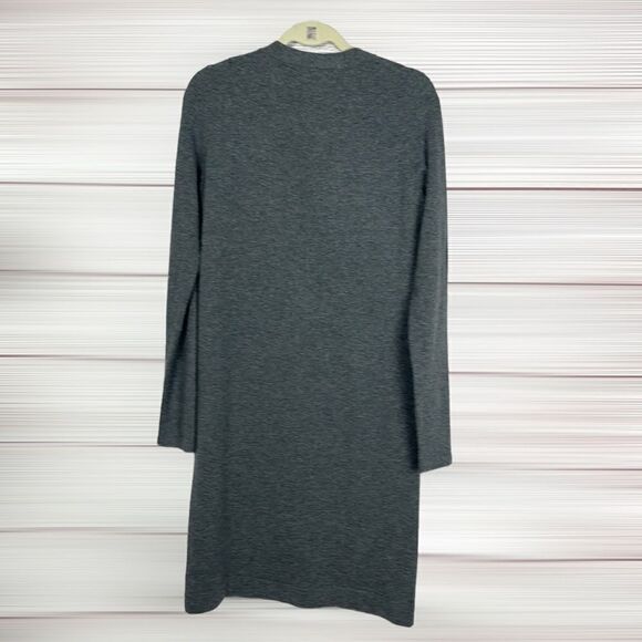 Karoo Mark Eisen Cashmere Gray Deep V-neck Sheath Sweater Dress sz 2, US S-M - Picture 7 of 15